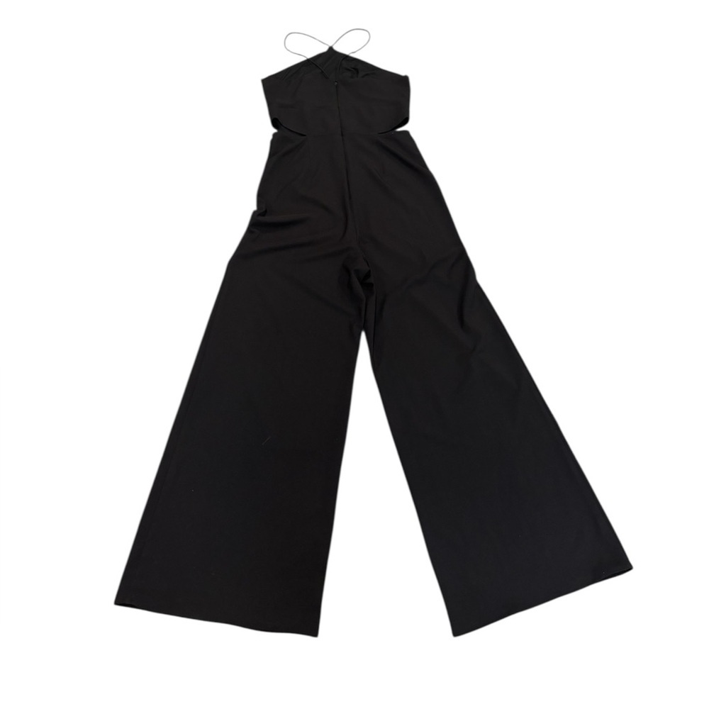 Anthropologie Hutch Black Wide Leg cut out jumpsuit size 10 - Picture 6 of 12
